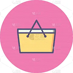 计算机图标,野餐篮,轮廓,篮子,符号,直的,野餐,食品,图像,矢量