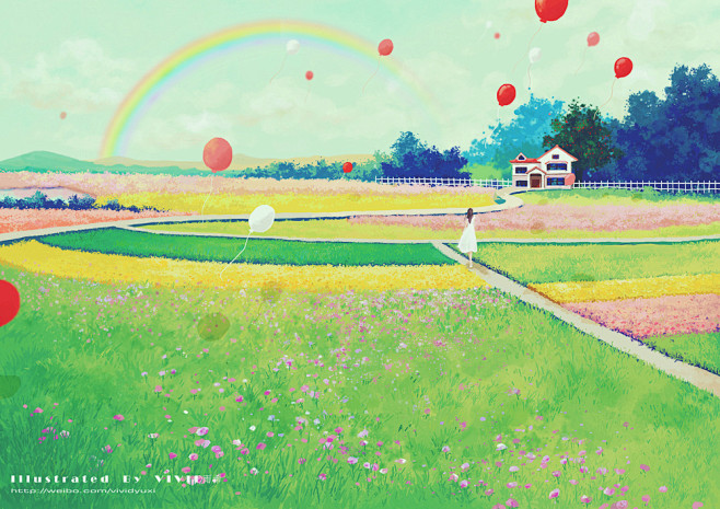 绿夏-vivid雨希__涂鸦王国插画