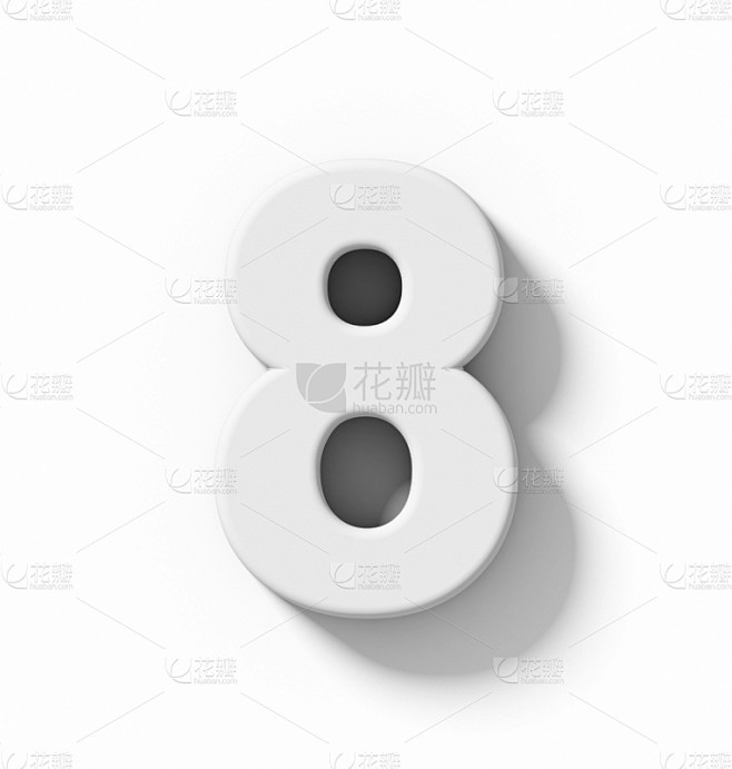 数字8,阴影,白色,三维图形,分离着色,遮罩,灰度图像,垂直画幅,正面视角,高视角