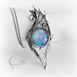 NAZIDYS - silver and moonstone by LUNARIEEN