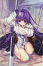 hitomaru,eien no aselia,aselia bluespirit,armor,blood,dress,pantsu,sword,torn clothes,xuse