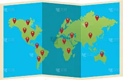 地球形,图标,扁平化设计,分离着色,白色,商务,壁纸,海洋,大洲,设计