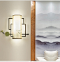 新中式壁灯简约现代床头卧室灯中国风创意个性客厅过道走廊灯具-tmall.com天猫