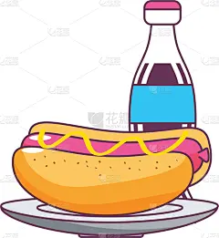 快餐,漫画,热,菜单,食品,狗,可乐,餐馆,薯条,午餐