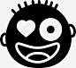 恋爱中心脸图标 icon 标识 标志 UI图标 设计图片 免费下载 页面网页 平面电商 创意素材
