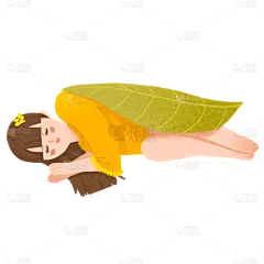 手绘风-人物插画贴纸-女孩