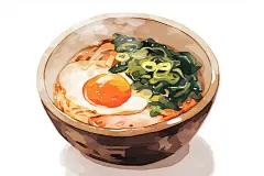 健康米粉美食国风插画