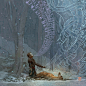 God of War.  Death Rights, Vance Kovacs : Death Rites. This was an image commissioned by Sony Santa Monica for a Facebook Messenger App game.
