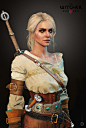Ciri face, Paweł Mielniczuk : Ciri face I did for The Witcher 3. 
Lowpoly hair was created by Bill Daly. 
Outfit was created by Marcin Błaszczak.

I was also responsible together with Patryk Brzozowski for creating facial mimic pipeline for dialogs and cu