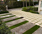 North Ocean Blvd. Palm Beach, Fl. Estate : This Palm Beach Estate has dramatic views of the Atlantic Ocean and so needs very little to compete with it's drama. Glass tile was used on the interior of the water features to capture the azure