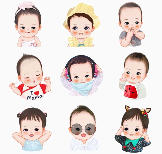 千寻设计q版手绘头像小红书抖音儿童手绘头像宝宝头像淘宝网