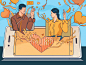 Editorial Illustration #2 - Finding Love : Illustration about finding love nowaday for magazine