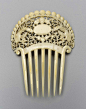 Ivory wedding comb, French, 1881. Museum of Fine Arts, Boston