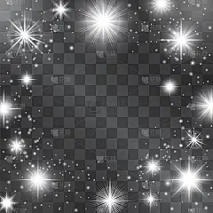 星团圆框架光效果与银发光的火花，闪亮的星尘云，冷照明。闪闪发光的闪烁的能量。豪华的设计元素。