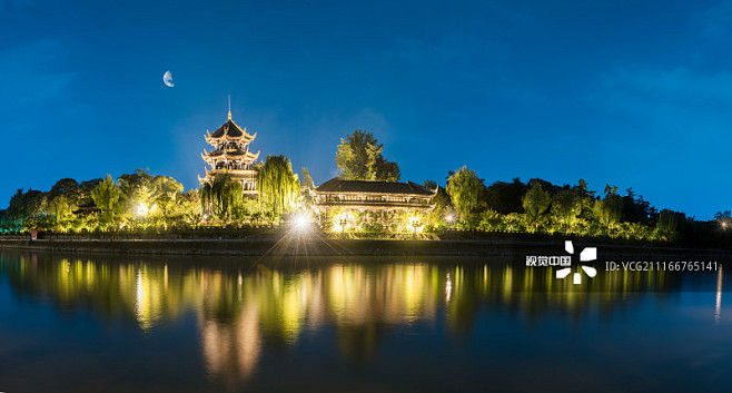 成都府南河望江楼夜景详情创意图片视觉中国vcgcom