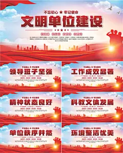 文明单位建设展板