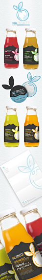 NA FRUTT juice <a class="pintag" href="/explore/packaging" title="#packaging explore Pinterest">#packaging</a> and stationery design. Love how the business cards are diecut with the logo.