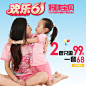 夏季新款 女士短袖睡衣 母女亲子卡通家居服套装 可爱居家服-tmall.com天猫