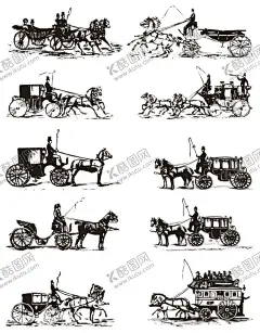 车 【酷图网】车,拾,马车,欧式马车,古代马车,