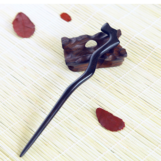 黑檀木发簪手工古典木质簪子复古汉服配饰
