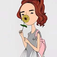 kapi复古女孩 简约系列 头像 线描 壁纸 酷酷