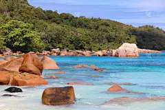 塞舌尔,天体海滩,拉齐奥海滩,普拉斯林,北,部分,自然,群岛,法国海外领土,水平画幅