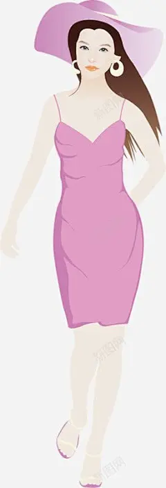 手绘美女高清素材 页面网页 平面电商 创意素材 png素材