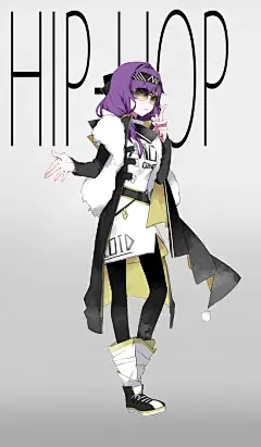 VOCALOID 洛天依 同人图 插画 壁纸 | HIP-HOP | 半次元-第一中文COS绘画小说社区