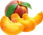 sliced peaches PNG image