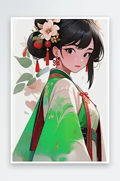 国风靓男靓女汉服插画系列五-众图网