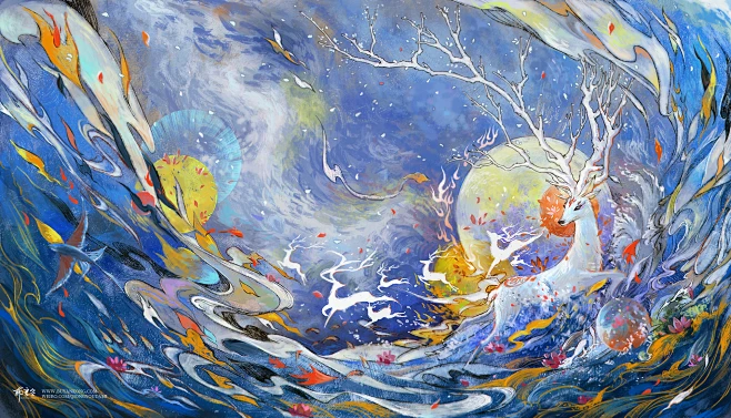 夫诸，插画作者：布言空-花瓣网