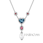 希尔·菲内尔 (Theo Fennell) 珠宝
坦桑石之心项链，中间镶嵌蓝色心形坦桑石，尖晶石、钻石和珍珠