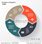 Vector circle arrows for infographic. Template for diagram, graph, presentation and chart. Business concept with four options, parts, steps or processes. Abstract background. 正版图片在线交易平台 - 海洛创意（HelloRF） - 站酷旗下品牌 - Shutterstock中国独家合作伙伴