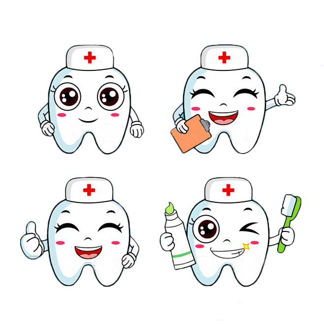 卡通牙齿护士
