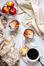 Breakfast table with cakes, coffee and fruits by Daria Garnik on 500px