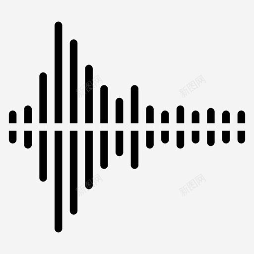 声波纵波振动图标 icon 标识 标志 UI图标 设计图片 免费下载 页面网页 平面电商 创意素材