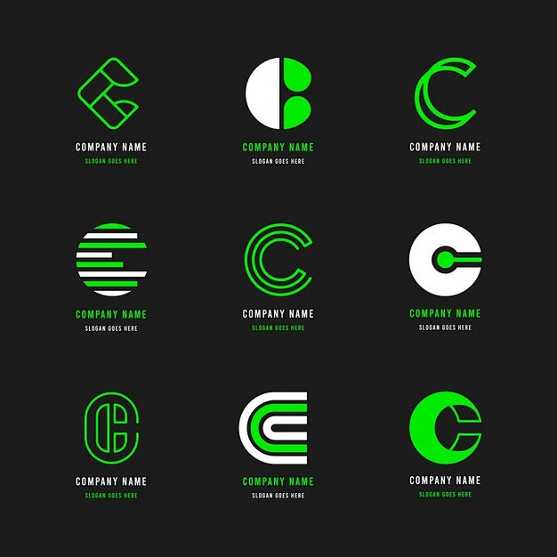 字母C，logo标志矢量图素材-花瓣网