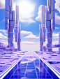 紫蓝色空间感炫酷背景 (23)