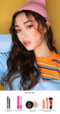 3CE DUO COLOR FACE BLUSH #PEACH CRUSH : 睫毛 睫毛膏 眼线 眉毛 眉笔 眼影 美妆 妆容 口红 红唇 腮红 美瞳 粉饼 模特