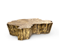Eden Patina Center Table | Boca do Lobo Exclusive Design : Made in melted metal and patina plated, Eden center table represents a part of the tree of knowledge and the tale of the birth of desire.