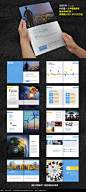 蓝色商务科技画册版式AI素材下载_产品画册设计图片