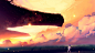 Anime 1920x1080 anime clouds space