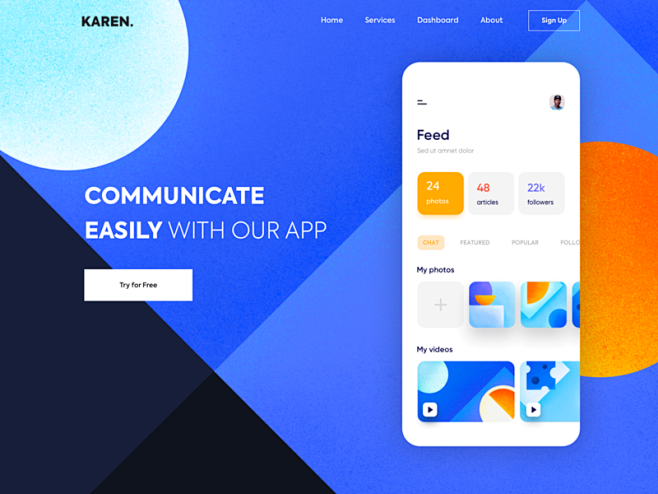 Landing page - Karen...