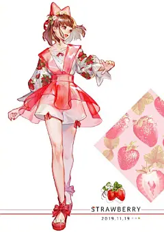 水果和花的拟人插画，太唯美可爱了，好喜欢这个画风丨插画师aruk_bb ​​​​ _设计_T2020325 #率叶插件，让花瓣网更好用_http://ly.jiuxihuan.net/?yqr=16642268#