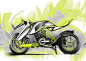 【手绘】超级酷炫的一组摩托车
全球最好的设计，尽在普象网（www.pushthink.com）