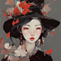 Midjourney Ai 练习-插画-女孩