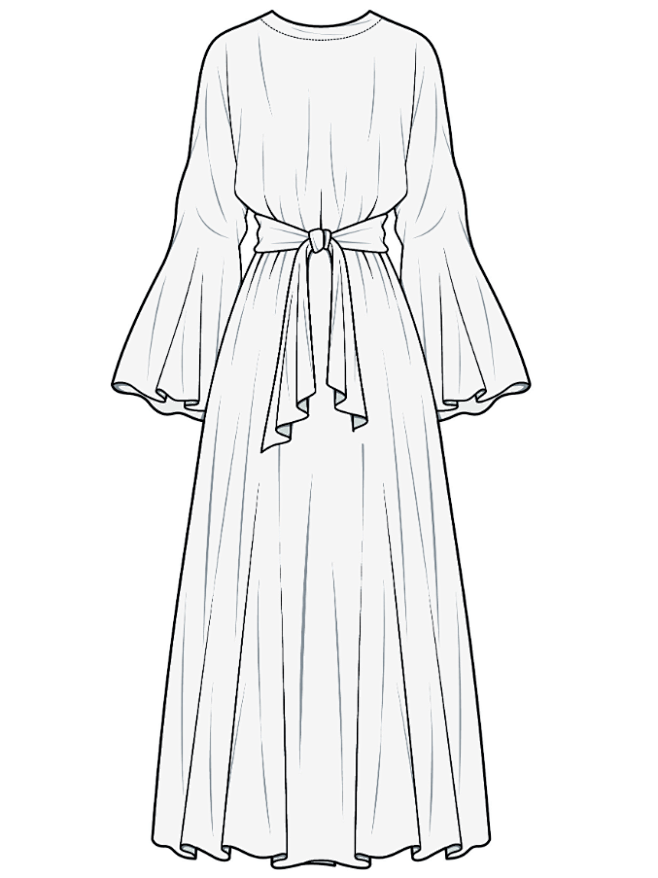【服装款式图】上百款连衣裙平面款式图线稿...