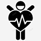 健康救护车心脏健康图标 免费下载 页面网页 平面电商 创意素材