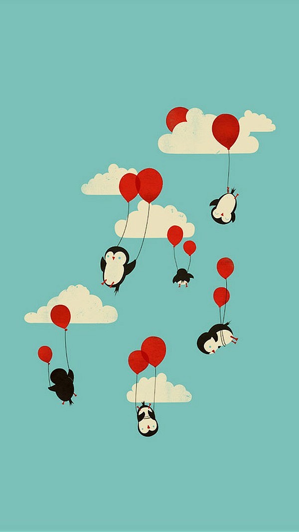 企鹅 气球 天空