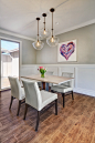 Kitchen/dining room combo - large transitional medium tone wood floor kitchen/dining room combo idea in Sacramento